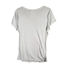 Load image into Gallery viewer, Grey Graphic Wings Cross Tee with Sequin Shoulders – Size 2XL
