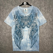 Load image into Gallery viewer, Ring of Fire Blue Angel Wing Cyber Tribal Y2K Top, Size XL
