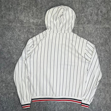 Load image into Gallery viewer, Karl Kani White Hiphop Y2K Stripe Vintage Hoodie, Size Medium
