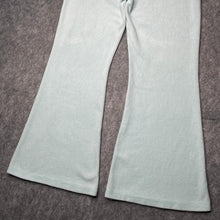 Load image into Gallery viewer, Juicy Couture Mint Y2K Flared Velour Mcbling Rhinestone Joggers, Size M
