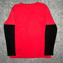 Load image into Gallery viewer, MMA Elite Red Black Thermal Gothic Jesse Pinkman Grunge 2000s Long Sleeve Top, L
