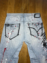 Load image into Gallery viewer, One Of A Kind Paint Splattered Punk Levis Engineered Jeans, Waist 34
