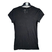 Load image into Gallery viewer, Y2K Gothic Shield Graphic Burnout Tee Black Distressed Top, Size L
