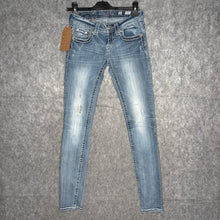 Load image into Gallery viewer, Miss Me Y2K Cross Embroidered Mcbling Skinny Jeans, Waist 26
