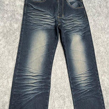 Load image into Gallery viewer, Carnaby Embroidered Dragon Blue Y2K 2000s Jeans, Size Small W28
