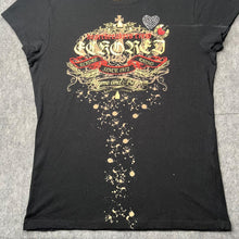 Load image into Gallery viewer, Ecko Red Mcbling Gold Black Y2K Gothic 2000s Top, Size M-XL
