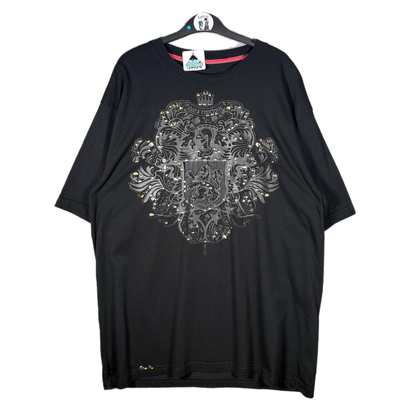 Live Mechanics Black Crest Graphic Tee 2XL Hip Hop Y2K Streetwear