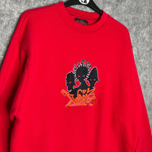 Load image into Gallery viewer, Red Roc Embroidered Cartoon Hiphop Y2K Sweater, Size XL
