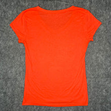 Load image into Gallery viewer, Ransom Gothic Cross Neon Orange Grunge Y2K Mcbling Top, Size Large
