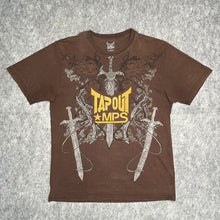 Load image into Gallery viewer, Tapout Y2K Brown Gothic Grunge 2000s Top, Size Large
