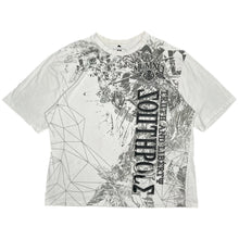 Load image into Gallery viewer, Southpole Gothic Y2K White Black Streetwear Grunge Top, Size 3XL
