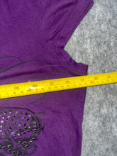 Load image into Gallery viewer, Guess Y2K Angel Wing Purple Rhinestone Top, Size XL
