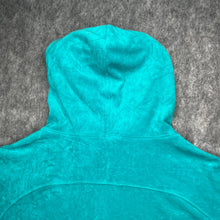 Load image into Gallery viewer, Juicy Couture Turquoise Blue Velour Y2K 2000s Hoodie, Size Large
