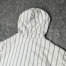 Load image into Gallery viewer, Karl Kani White Hiphop Y2K Stripe Vintage Hoodie, Size Medium
