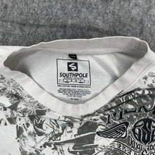 Load image into Gallery viewer, Southpole Gothic Y2K White Black Streetwear Grunge Top, Size 3XL
