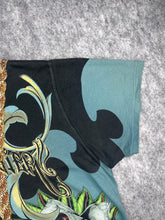 Load image into Gallery viewer, Christian Audigier Rhinestone Y2K Ed Hardy Skull Blue Vintage Top, Size Large
