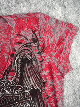 Load image into Gallery viewer, Harley Davidson Y2K Red Chrome Grunge Wing Top, Size Medium
