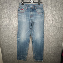 Load image into Gallery viewer, FUBU Blue Baggy Jeans Embroidered Logo Y2K Hip Hop Denim (W30 L32)
