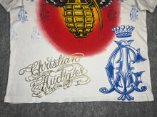 Load image into Gallery viewer, Christian Audigier Ed Hardy Grenade Wing Y2K Tattoo Top, Size Large
