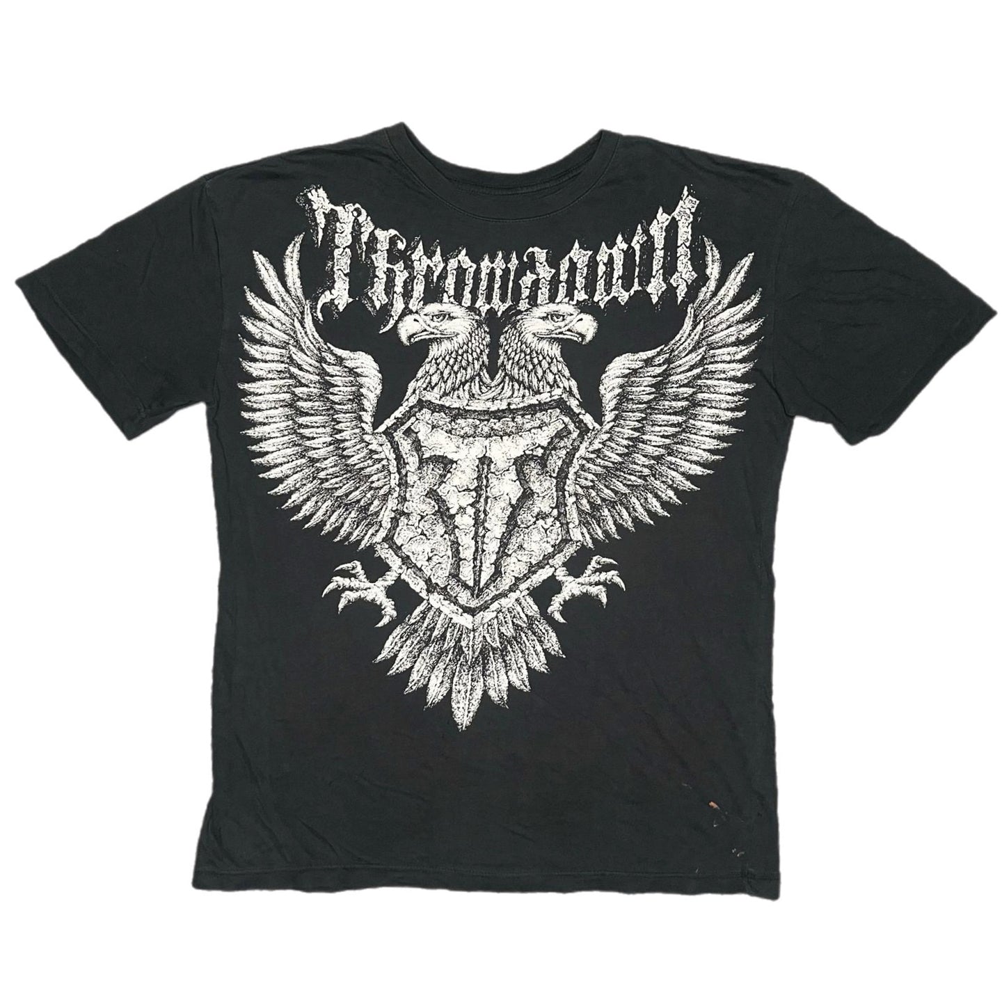 Throwdown x Affliction Eagle Wing Black Gothic Grunge Rare Top, Size XL