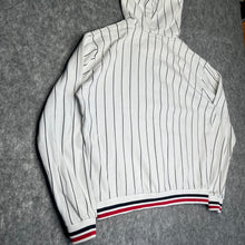 Load image into Gallery viewer, Karl Kani White Hiphop Y2K Stripe Vintage Hoodie, Size Medium
