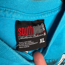 Load image into Gallery viewer, Southpole Blue Y2K Graffiti Streetwear Spellout Top, Size XL
