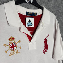 Load image into Gallery viewer, Ralph Lauren White Red Chief Keef Y2K Street Polo Top, Size 3XL
