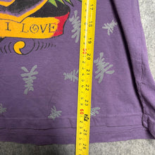 Load image into Gallery viewer, Ed Hardy Purple Y2K Rose Tattoo Style 2000s Top, Size M

