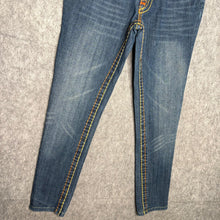 Load image into Gallery viewer, True Religion Multi Stitch Horseshoe Grunge Y2K Blue Jeans, Size M
