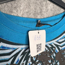 Load image into Gallery viewer, Triumph Blue Cyber Tribal Y2K Grunge Gothic Top, Size 2XL
