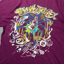 Load image into Gallery viewer, Southpole Purple Graffiti Y2K Hiphop 2000s Streetwear Top, Size Large
