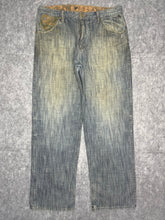 Load image into Gallery viewer, Snake Embroidered Y2K Vintage Mud Wash Blue Jeans, Size XL
