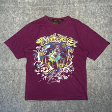 Load image into Gallery viewer, Southpole Purple Graffiti Y2K Hiphop 2000s Streetwear Top, Size Large
