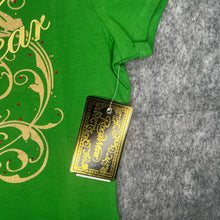 Load image into Gallery viewer, Rocawear Y2K Green Gold Foil Hiphop Jay Z Top, Size XL
