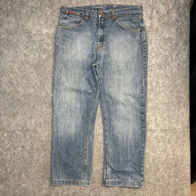 Load image into Gallery viewer, Quicksilver Cargo Flap Pocket Distressed Straight Leg Jeans, Waist 36
