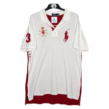 Load image into Gallery viewer, Ralph Lauren White Red Chief Keef Y2K Street Polo Top, Size 3XL
