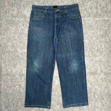 Load image into Gallery viewer, Capricious Gothic Angel Wing Blue Grunge Thin Jeans, Waist 36/ Large
