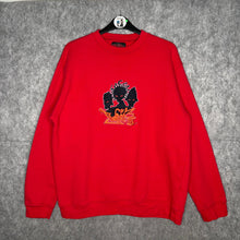 Load image into Gallery viewer, Red Roc Embroidered Cartoon Hiphop Y2K Sweater, Size XL
