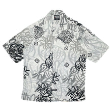 Load image into Gallery viewer, Southpole Y2K Graffiti Hiphop Grey Streetwear 2000s Button Shirt, Size M
