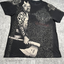 Load image into Gallery viewer, Xzavier Valhalla Gothic Grunge Warrior Y2K Black Tribal Top, Size M
