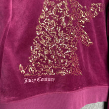 Load image into Gallery viewer, Juicy Couture Dark Pink Faux Fur Velour Y2K Scottie Dog Mcbling Hoodie, Size L
