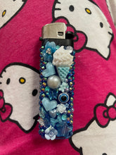 Load image into Gallery viewer, Y2K Blue Frutiger Aero Blue Evil Eye Mcbling Custom Lighter
