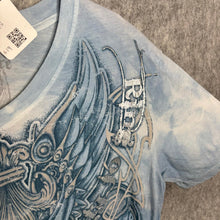 Load image into Gallery viewer, Ring of Fire Blue Angel Wing Cyber Tribal Y2K Top, Size XL
