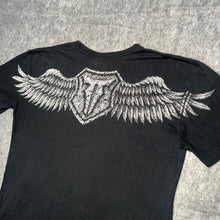 Load image into Gallery viewer, Throwdown x Affliction Eagle Wing Black Gothic Grunge Rare Top, Size XL
