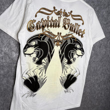 Load image into Gallery viewer, Capital Bullet White Gothic Cross Tattoo Skull Grunge Top, Size M
