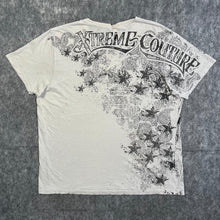 Load image into Gallery viewer, Xtreme Couture Off White Gothic Grunge Star Y2K Top, Size XL
