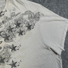 Load image into Gallery viewer, Xtreme Couture Off White Gothic Grunge Star Y2K Top, Size XL
