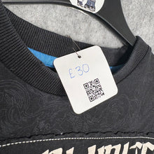 Load image into Gallery viewer, Ecko Unltd Gothic Skull Studded Black Blue Grunge Top, Size M
