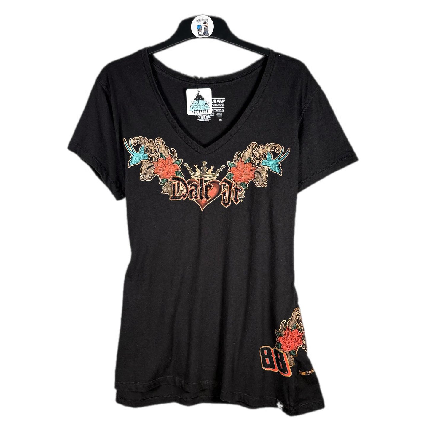 Y2K HASE Official NASCAR Dale Jr Graphic Tee Black XL