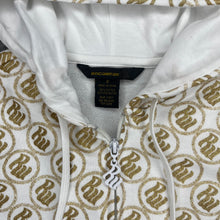 Load image into Gallery viewer, Rocawear Y2K Vintage White and Gold Mcbling Hoodie, Size Small
